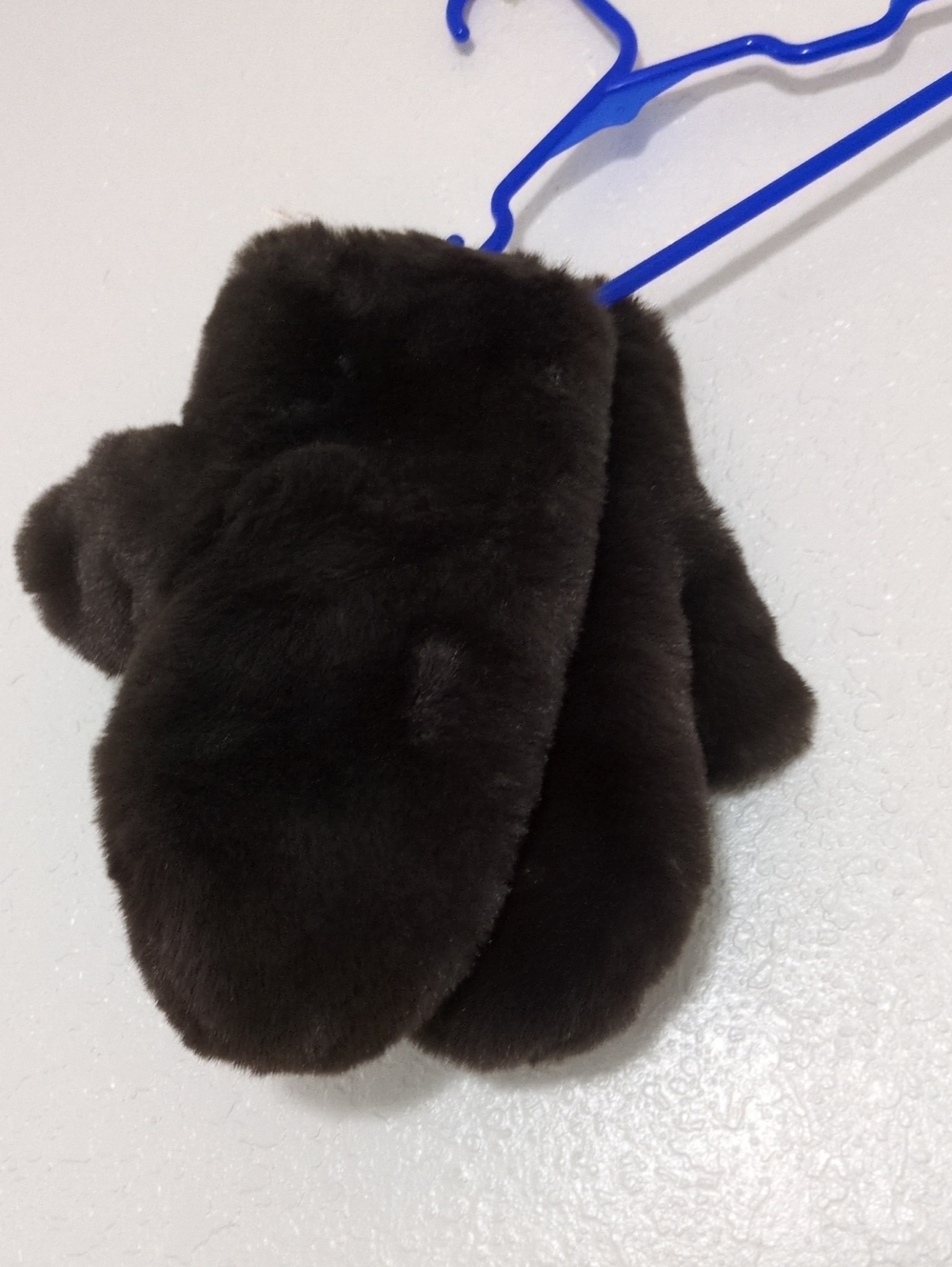 Plush Mittens - Brown O/S Adult